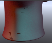Strange render artifacts on seemingly clean geometry. Ideas? | Vizrt Forums